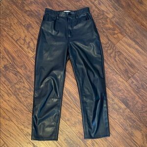 Black Faux Leather Pants